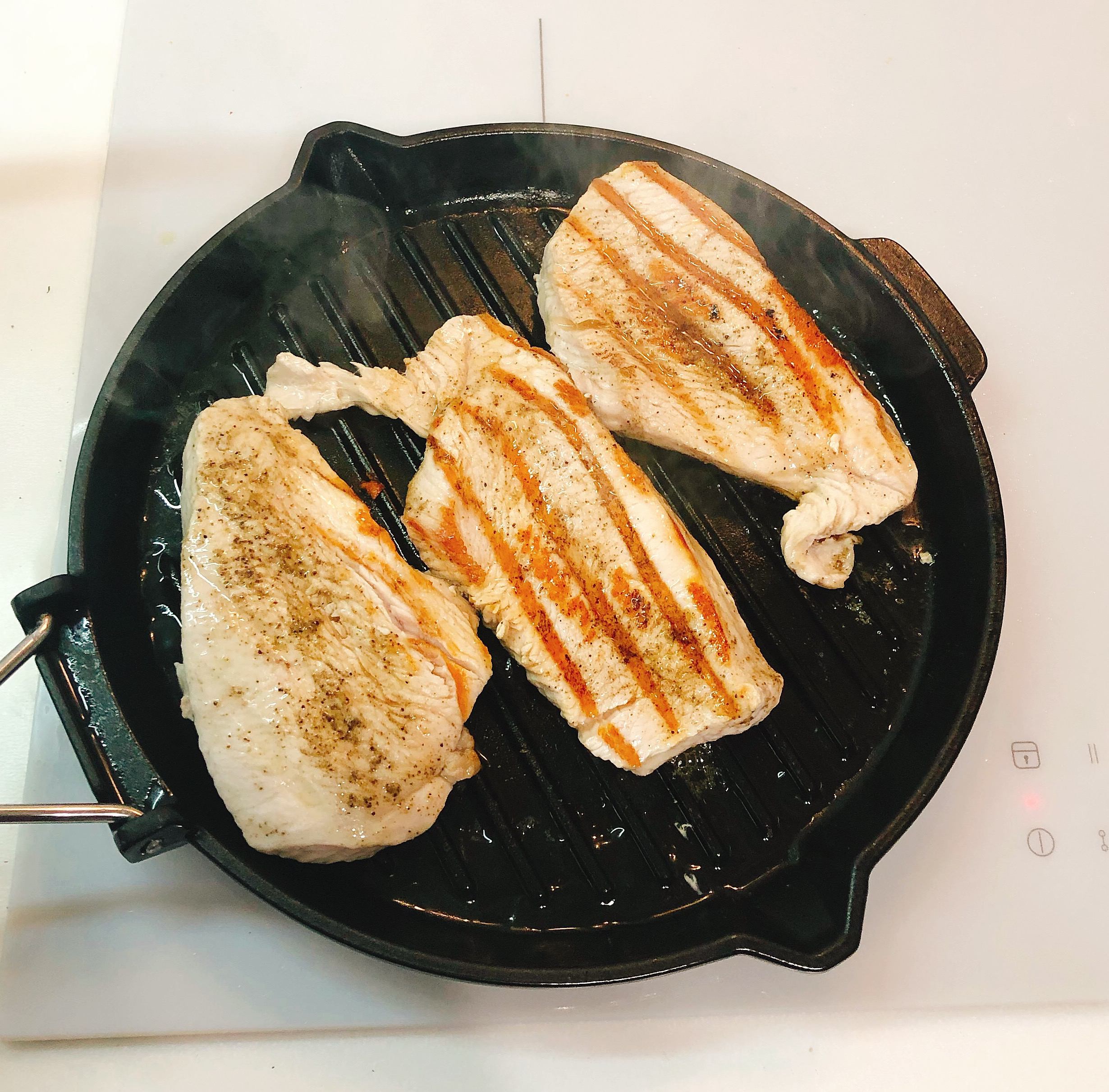 Grilled turkey steaks