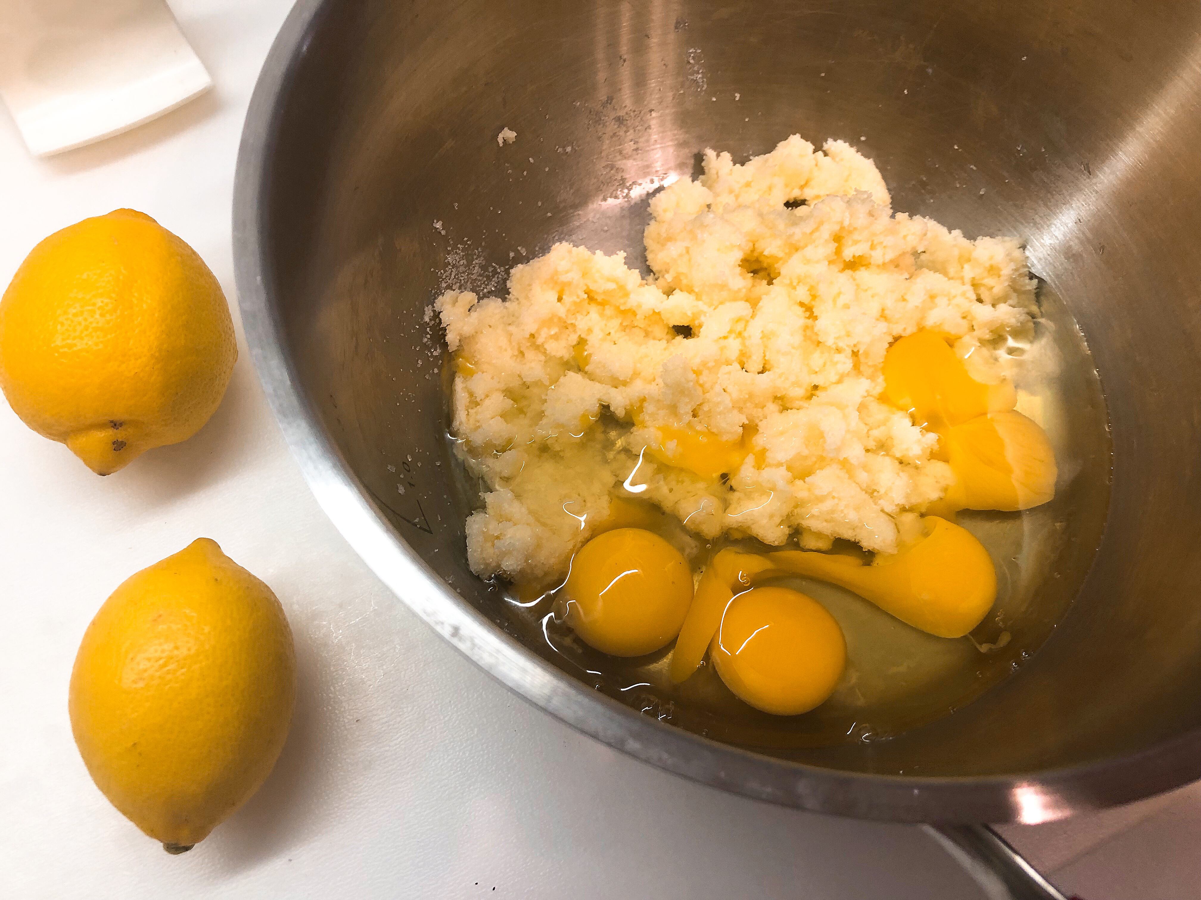 Add eggs to make dough