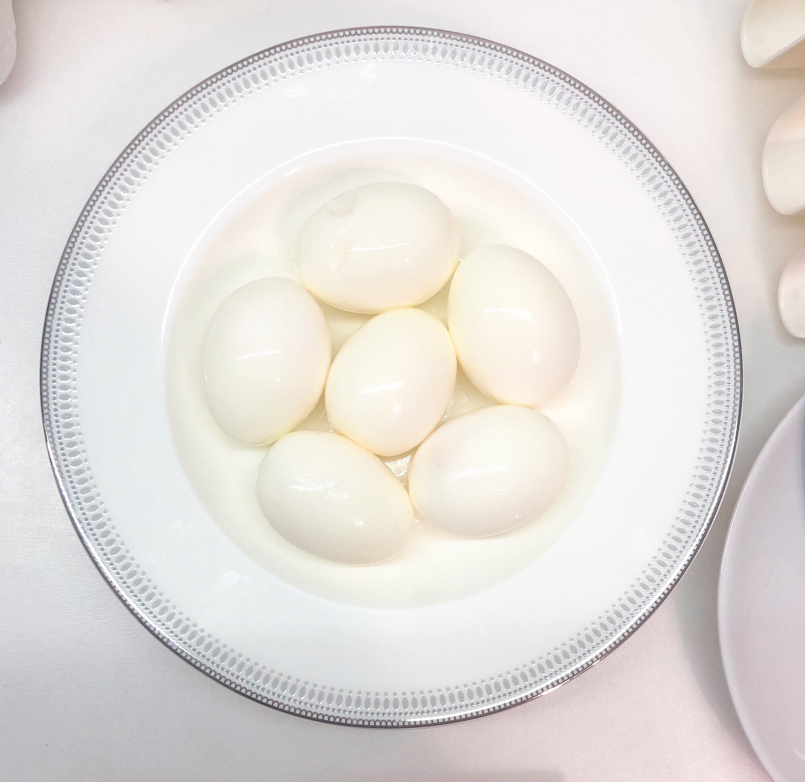 Prepared eggs for chopping